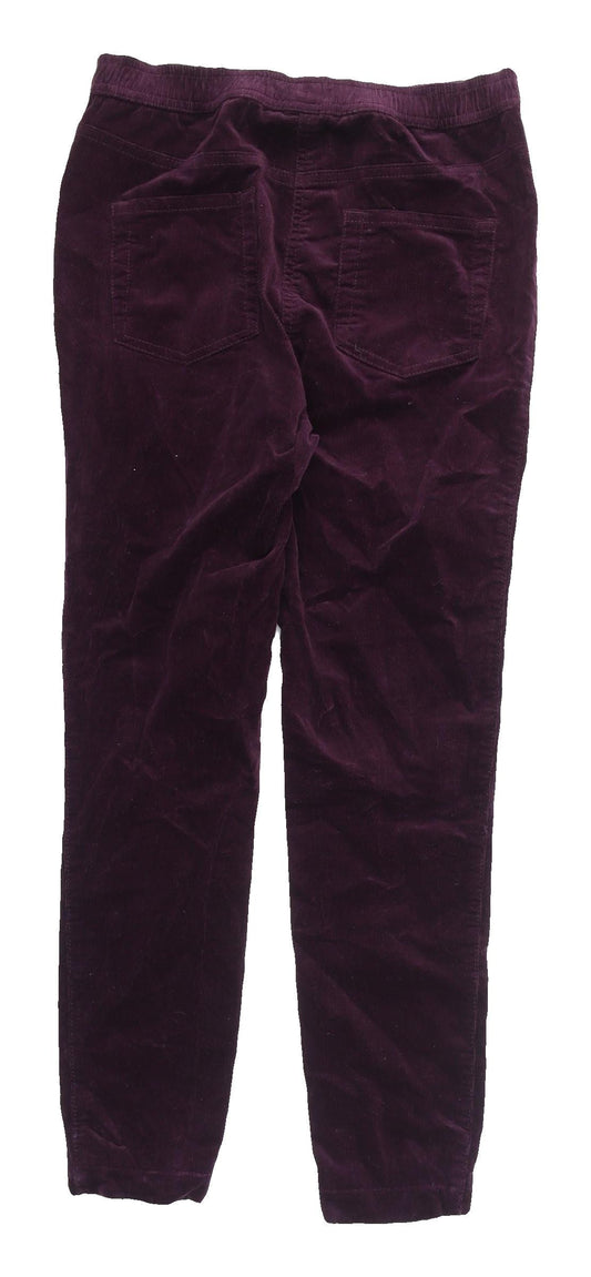 Womens UK Size 8 Slim M&Co Slim Fit Jegging Purple Trousers