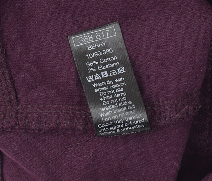 Womens UK Size 8 Slim M&Co Slim Fit Jegging Purple Trousers