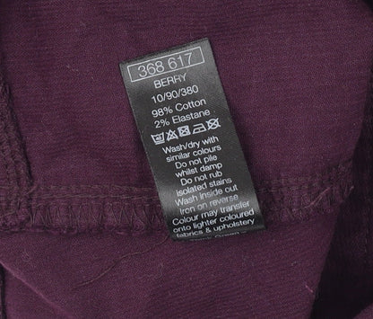 Womens UK Size 8 Slim M&Co Slim Fit Jegging Purple Trousers