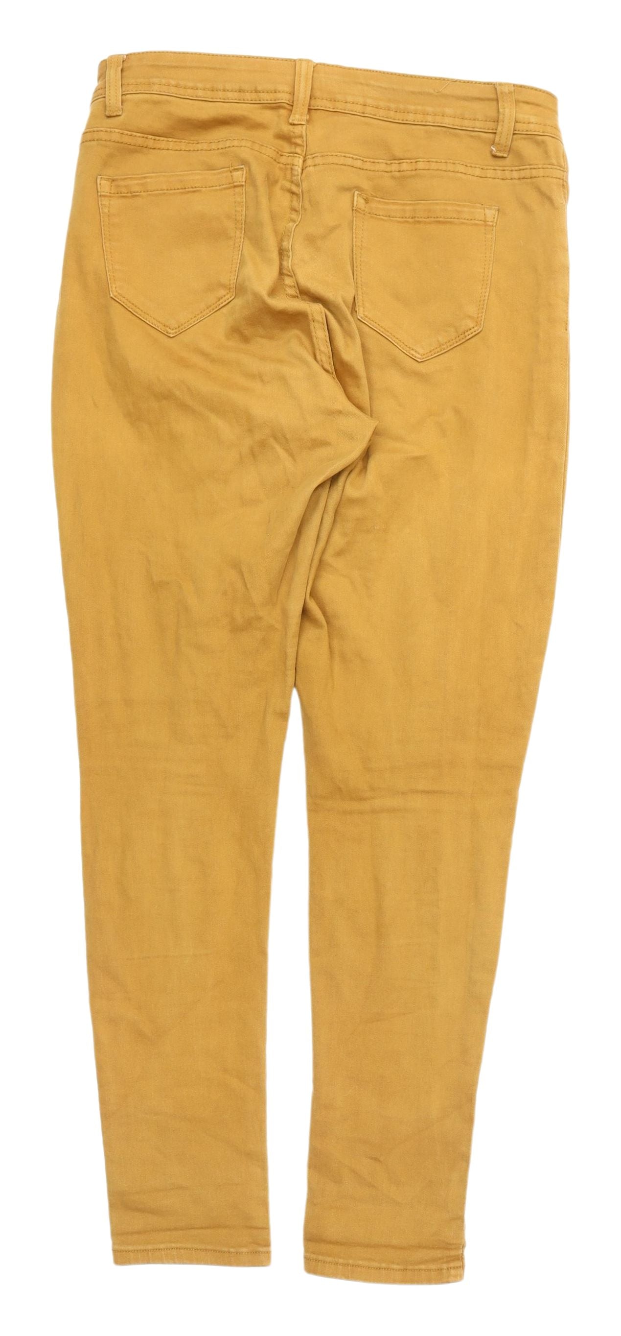 Womens UK Size XL Unknown Regular Fit Skinny Yellow Jeans