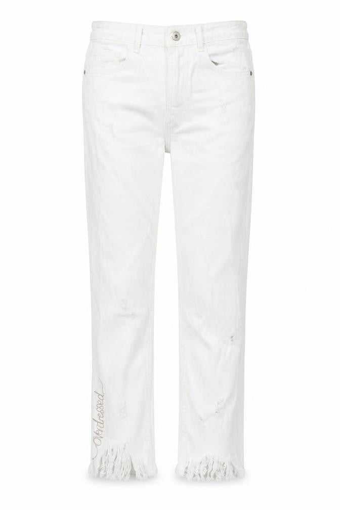 Womens UK Size 8 Zara  Straight White Jeans