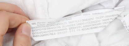 Zara Women's White Distressed Straight Jeans Size 8