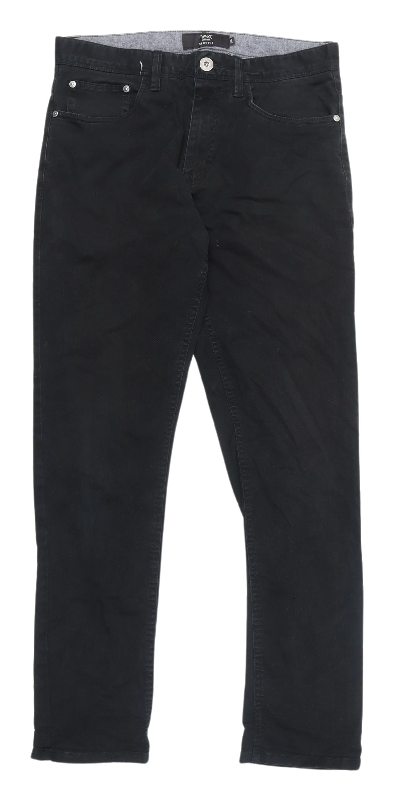 Next Men's Black Slim Fit Jeans, Size 30W 31L