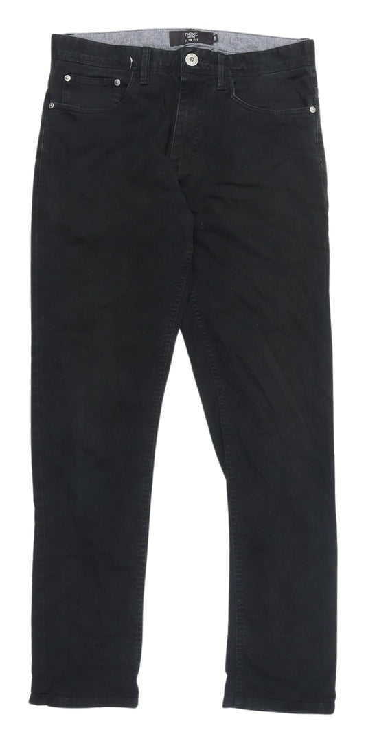Next Men's Black Slim Fit Jeans, Size 30W 31L