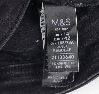 Womens UK Size 14 Marks and Spencer Regular Fit  Black Jeans