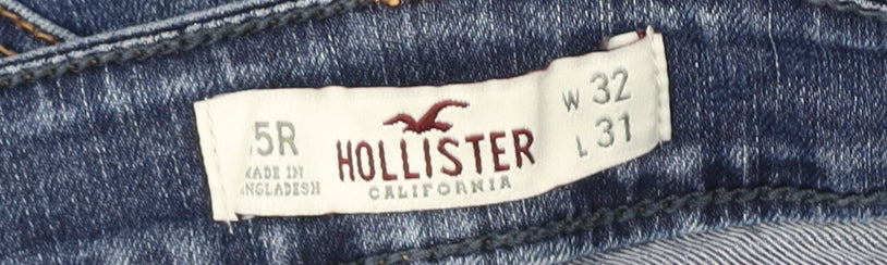 Hollister Women's Blue Skinny Jeans UK 8 Stretch Denim