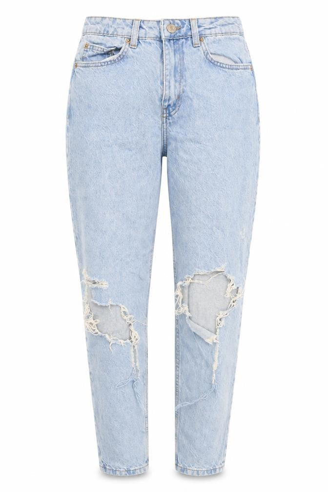 Womens UK Size 10 Primark Relaxed Fit Mom Blue Jeans