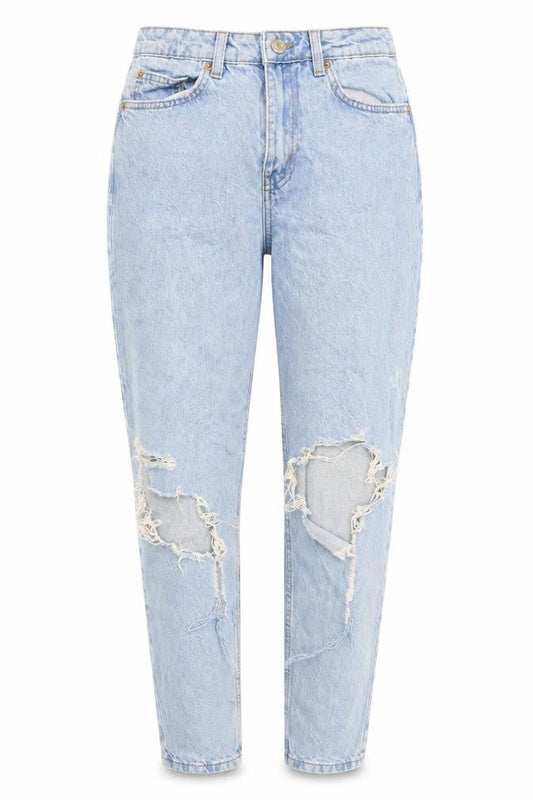 Womens UK Size 10 Primark Relaxed Fit Mom Blue Jeans