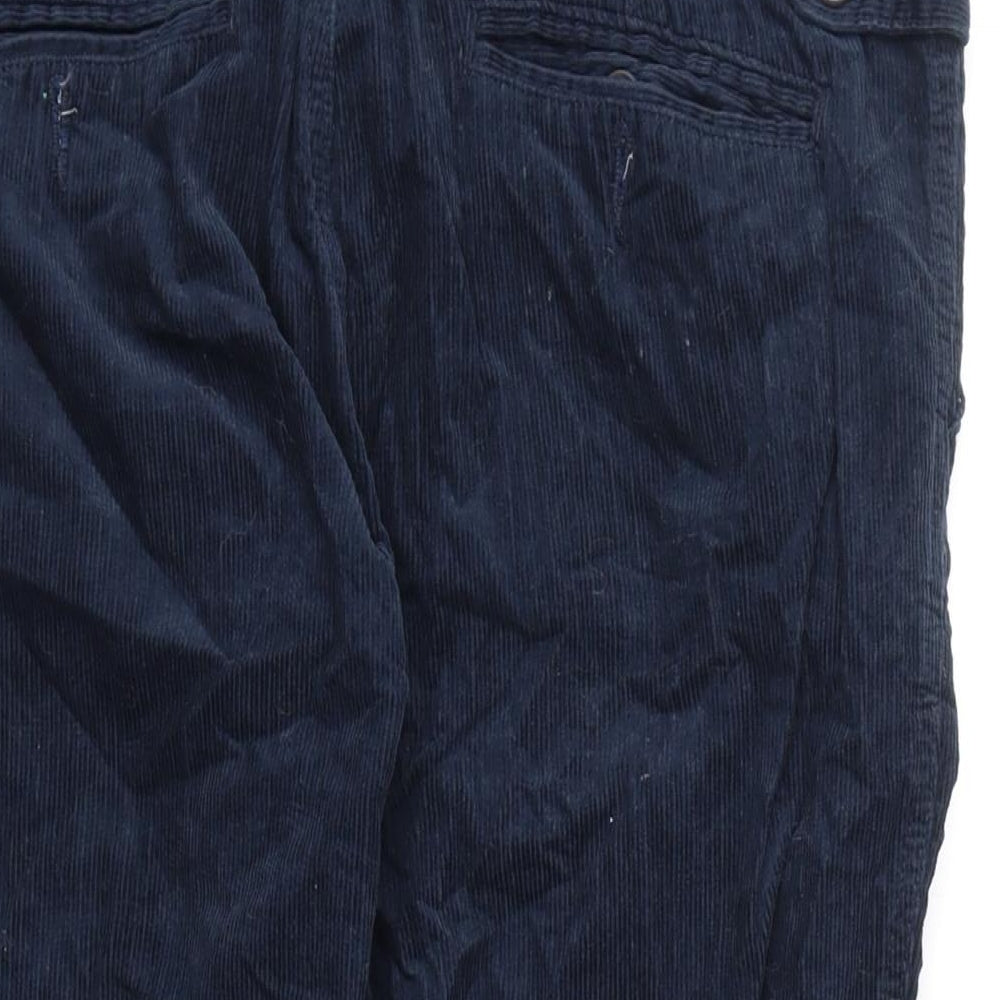 I.Hampton Men's Blue Corduroy Chino Trousers 34S