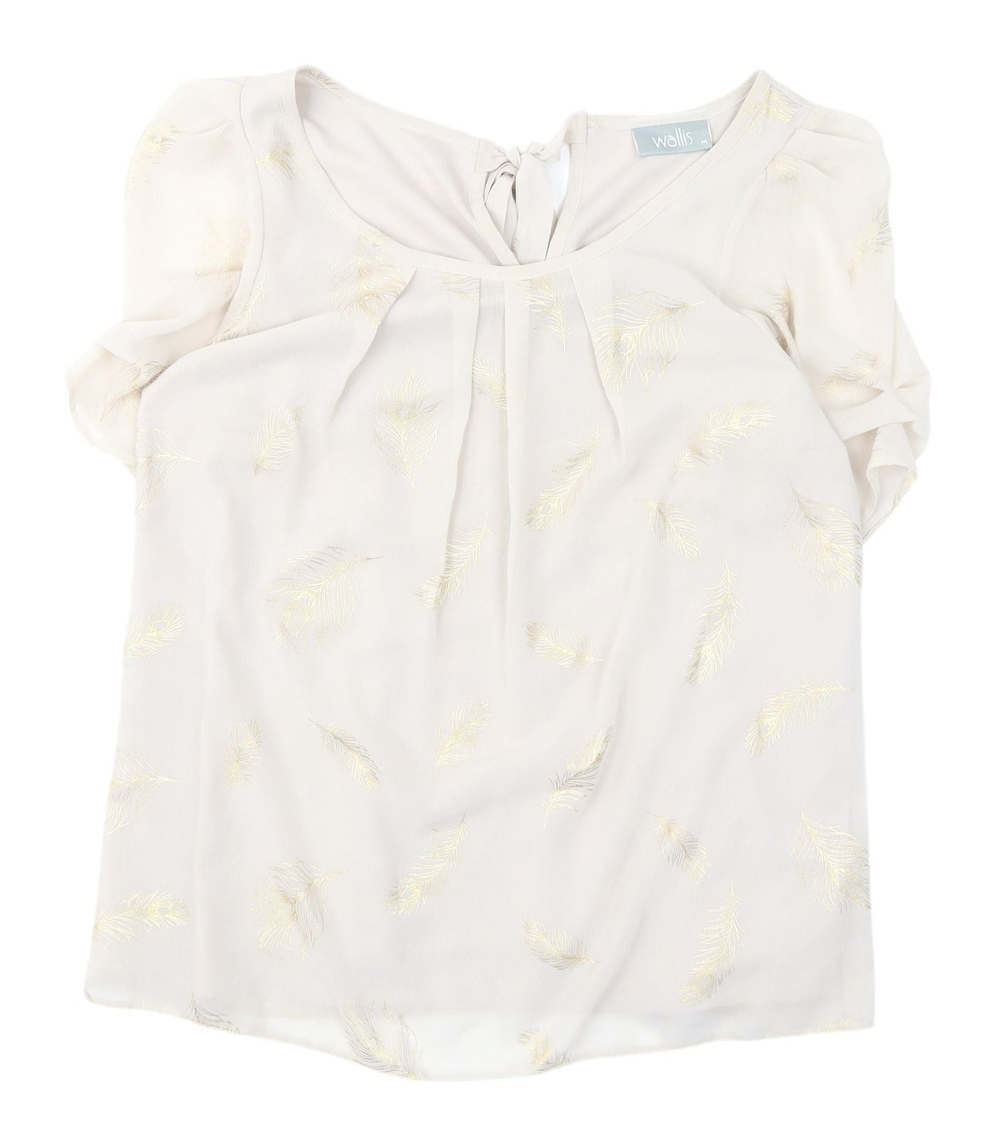 Womens UK Size 14 Wallis Beige Basic Blouse