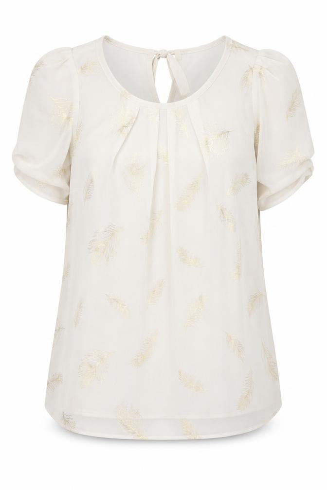 Womens UK Size 14 Wallis Beige Basic Blouse