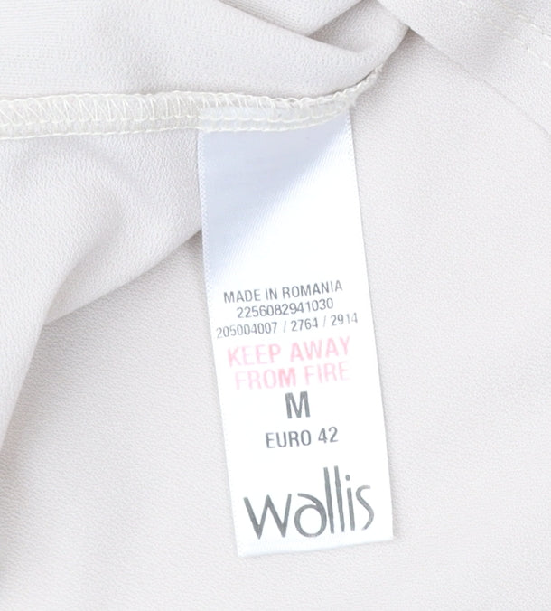 Womens UK Size 14 Wallis Beige Basic Blouse