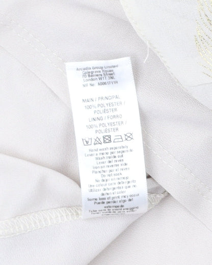Womens UK Size 14 Wallis Beige Basic Blouse