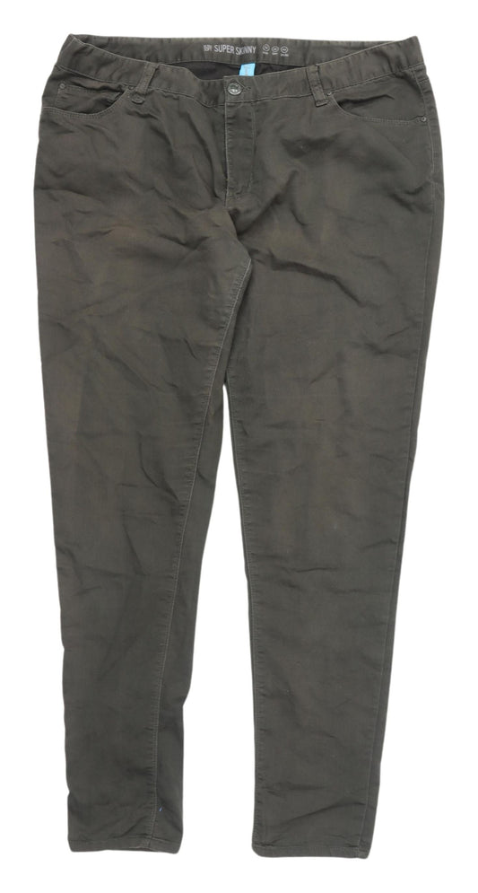 Denim Co. Women's Green Super-Skinny Jeans Size 18