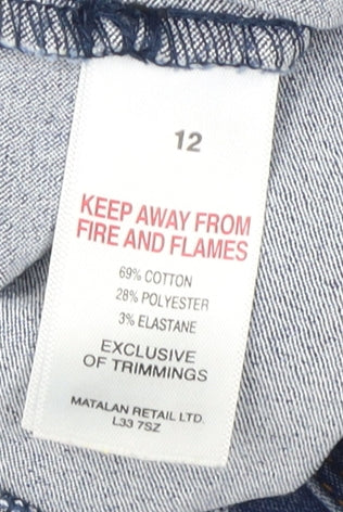 Matalan Women's Blue Skinny Distressed Jeans Size 12