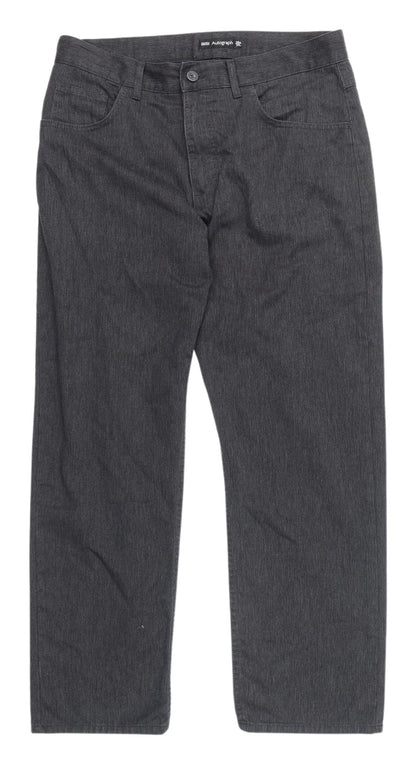 Marks & Spencer Grey Regular Fit Trousers for Men