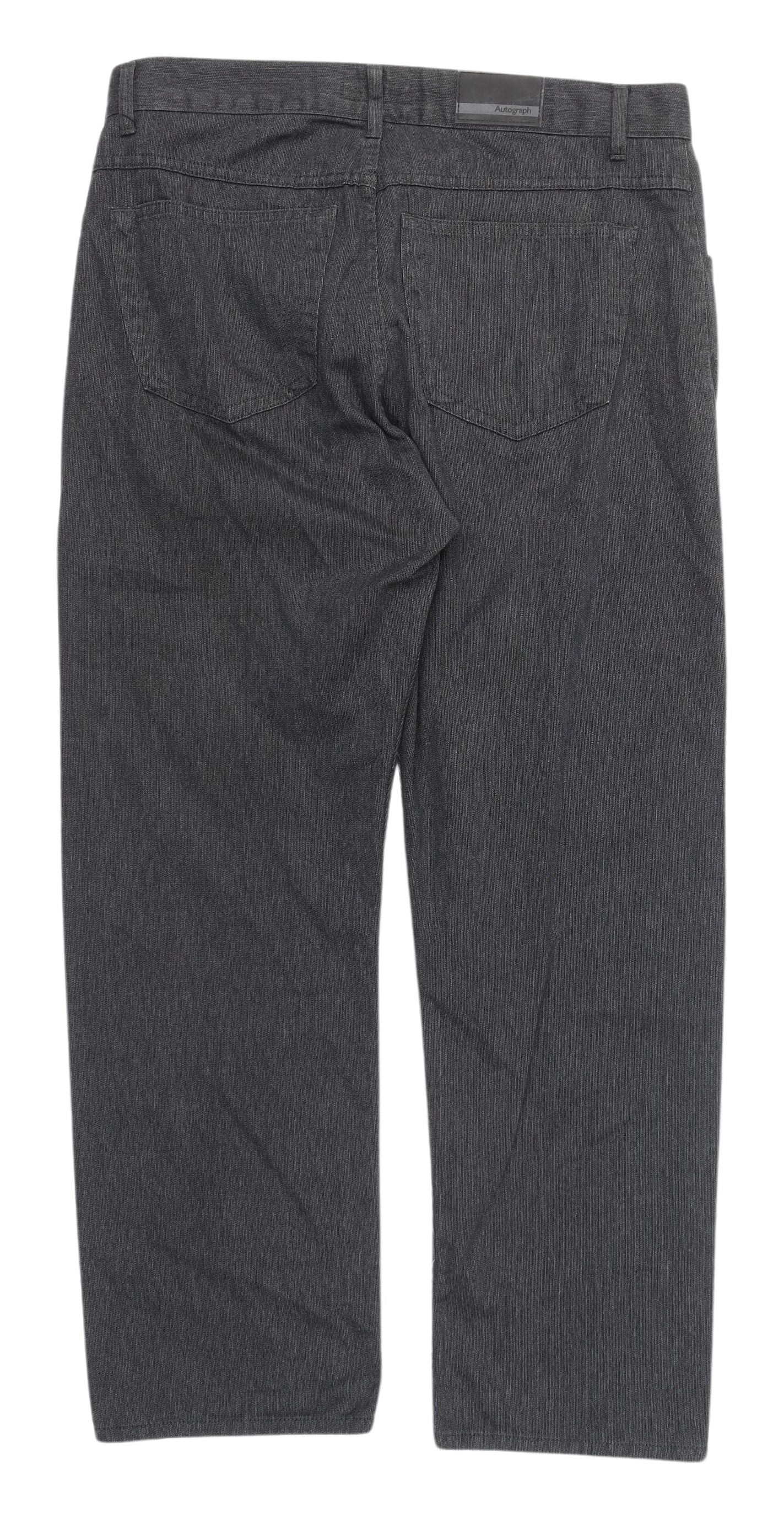Marks & Spencer Grey Regular Fit Trousers for Men
