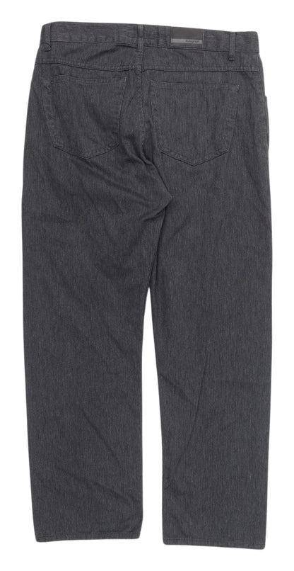 Marks & Spencer Grey Regular Fit Trousers for Men