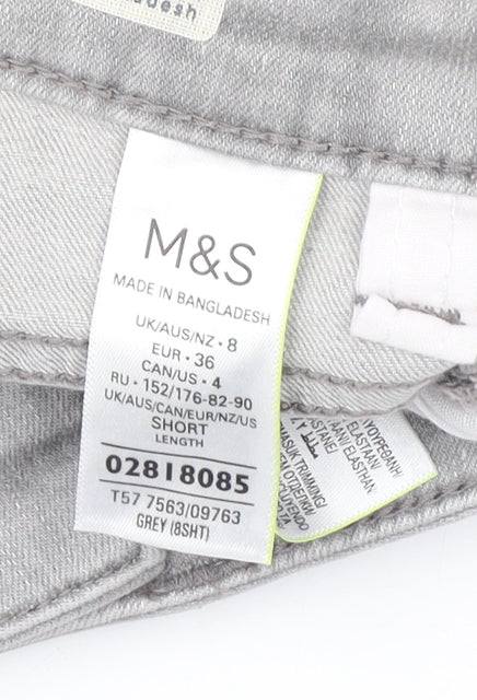 Womens UK Size 8 Marks and Spencer Slim Fit Skinny Grey Jeans