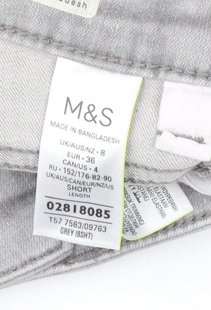 Womens UK Size 8 Marks and Spencer Slim Fit Skinny Grey Jeans