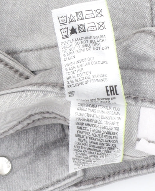 Womens UK Size 8 Marks and Spencer Slim Fit Skinny Grey Jeans