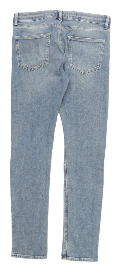 Topman Men's Blue Skinny Jeans, Size 32, Distressed