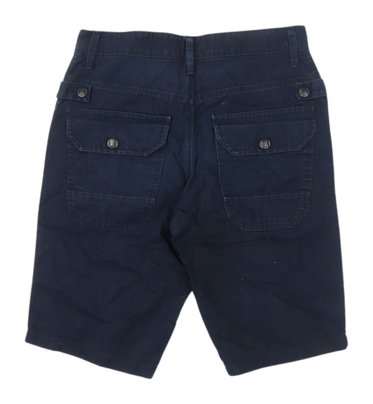 Next Men's Blue Cargo Shorts, Size M - Spring/Summer Casual