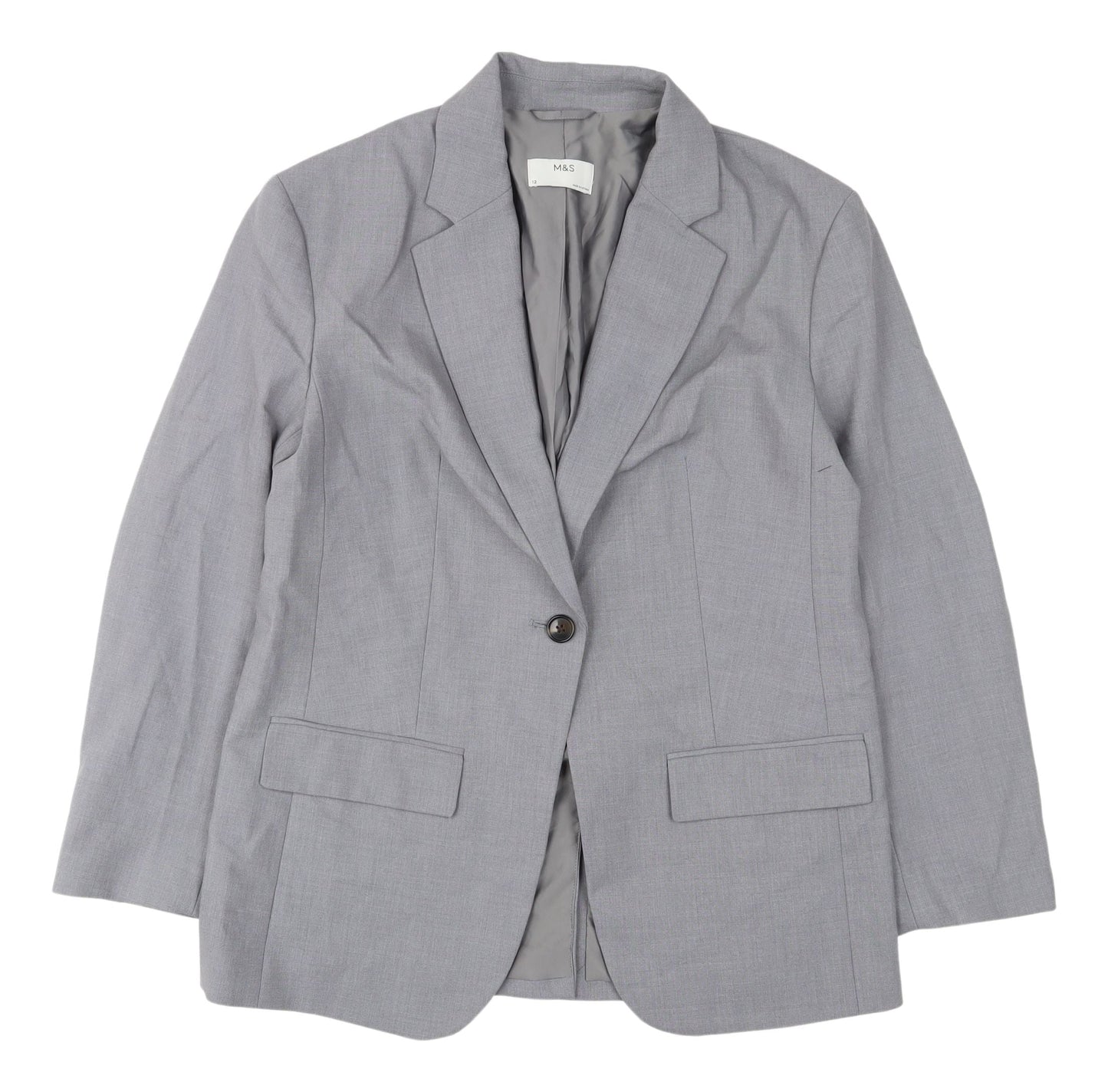 Marks and Spencer Grey Women's Blazer, Size 12, Business Wear
