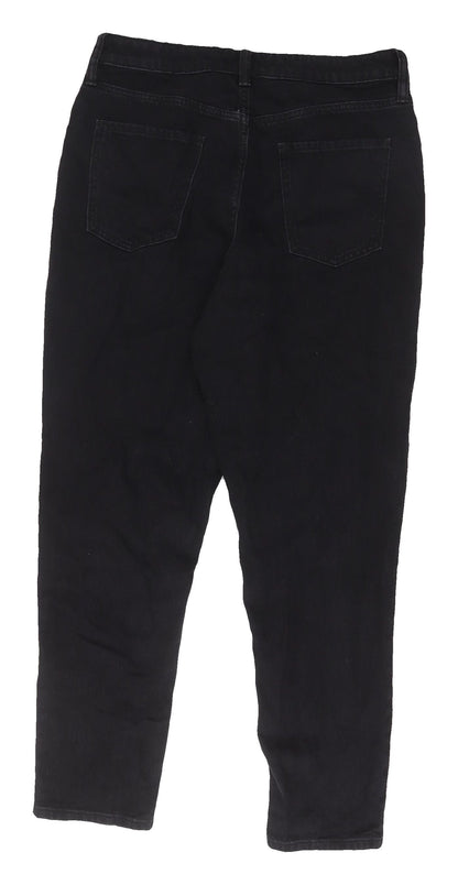 F&F Women's Black Regular Straight Jeans - Size 12