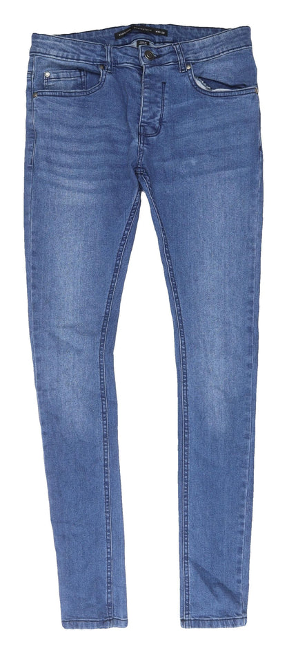 Mens UK Size M Brave Soul Slim Fit Skinny Blue Jeans
