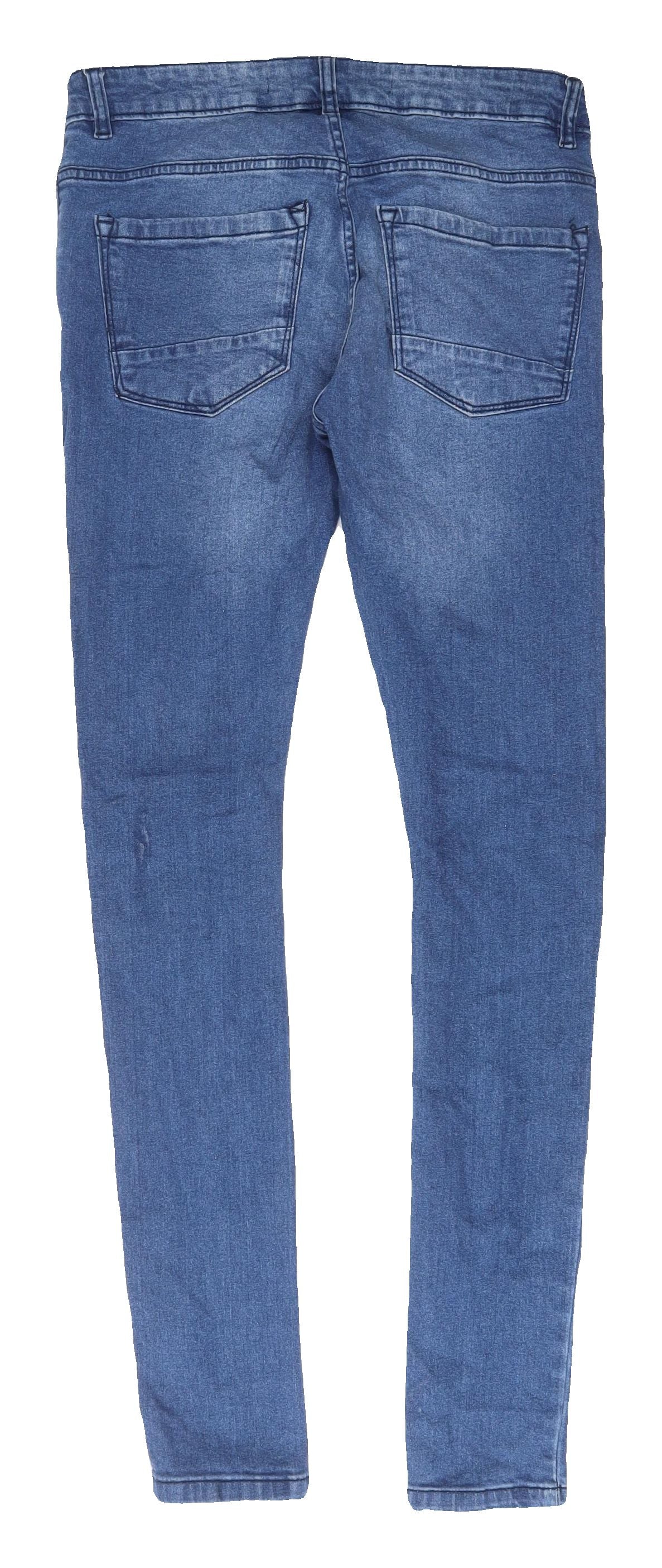 Mens UK Size M Brave Soul Slim Fit Skinny Blue Jeans