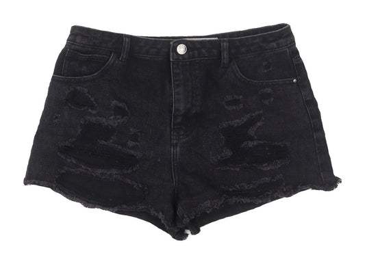 Denim Co. Women's Black Cut-Off Shorts Size 12