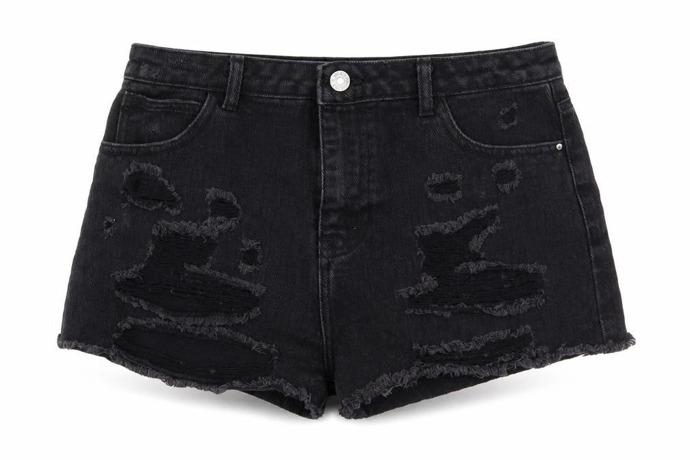 Denim Co. Women's Black Cut-Off Shorts Size 12