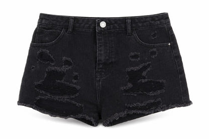 Denim Co. Women's Black Cut-Off Shorts Size 12