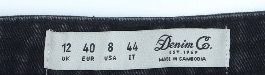 Denim Co. Women's Black Cut-Off Shorts Size 12