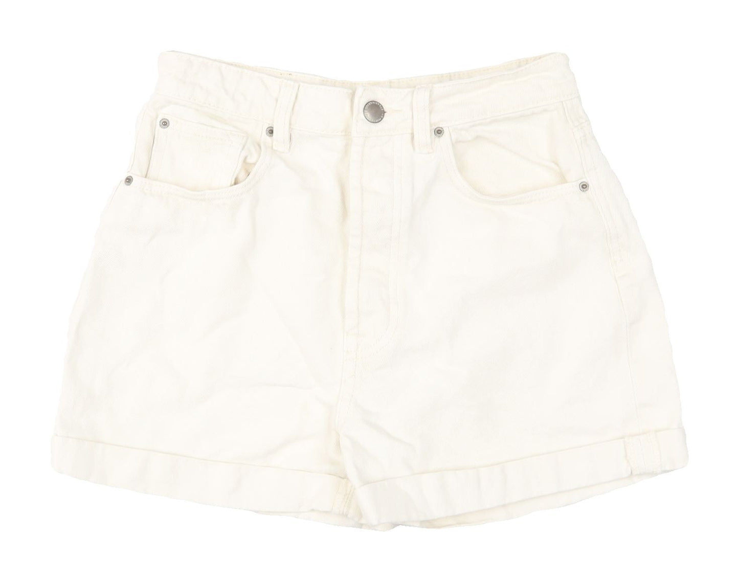 Stradivarius Women's White Mom Shorts Size 8