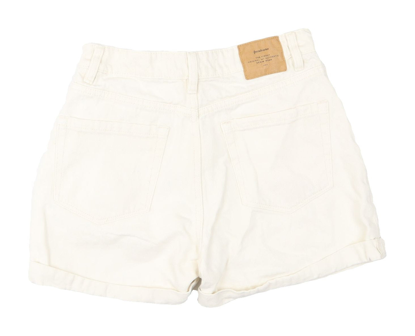 Stradivarius Women's White Mom Shorts Size 8