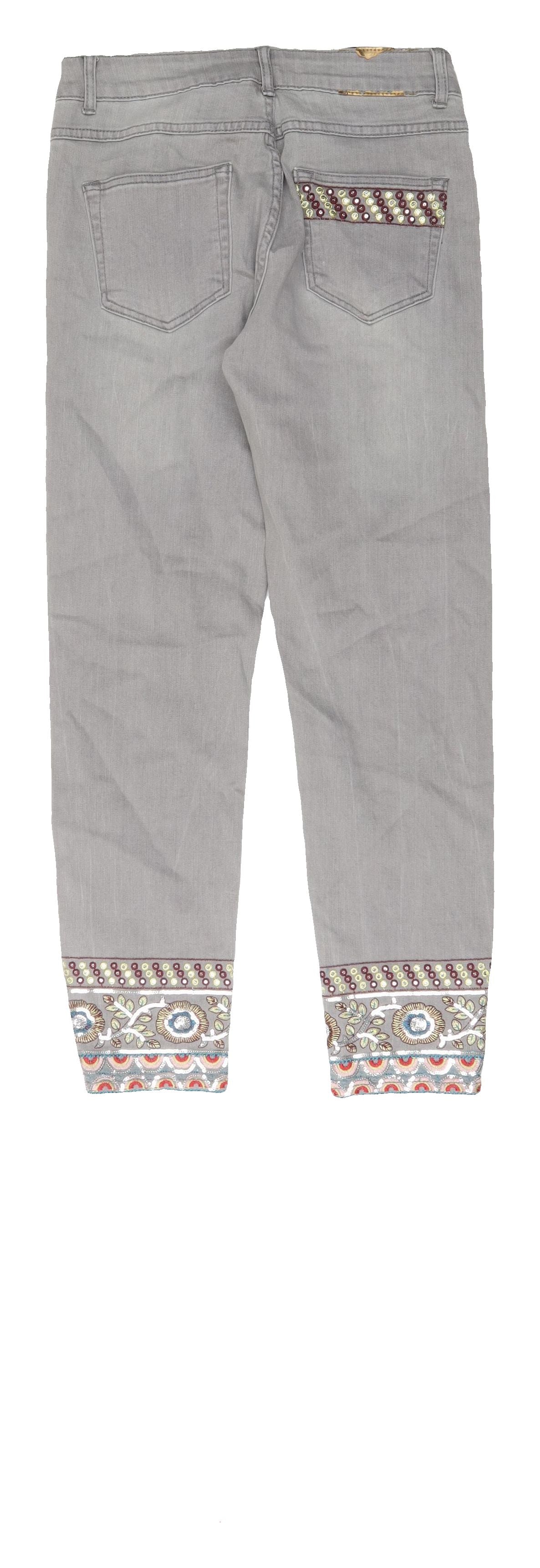 Desigual Women's Grey Cropped Jeans Size 28