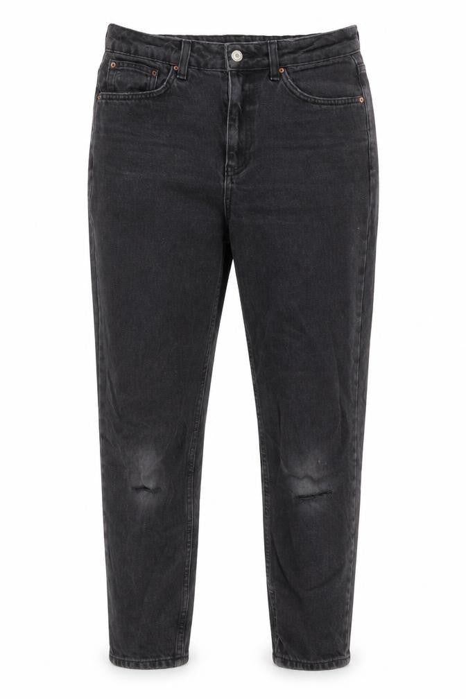 Womens UK Size 16 Topshop Regular Fit Straight Black Jeans