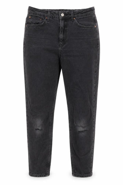 Womens UK Size 16 Topshop Regular Fit Straight Black Jeans