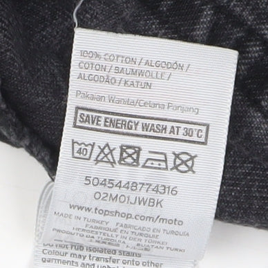 Topshop Women's Black Straight Jeans Size 16