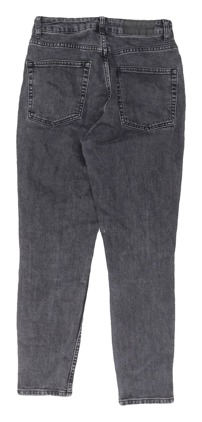Topshop Women's Grey Straight Jeans 28W Mid Rise