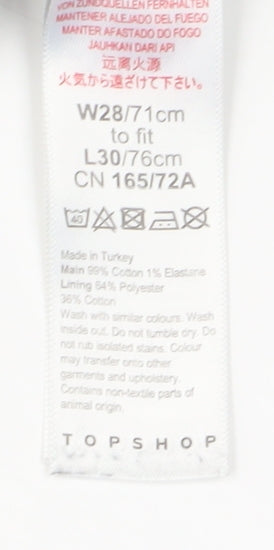 Topshop Women's Grey Straight Jeans 28W Mid Rise