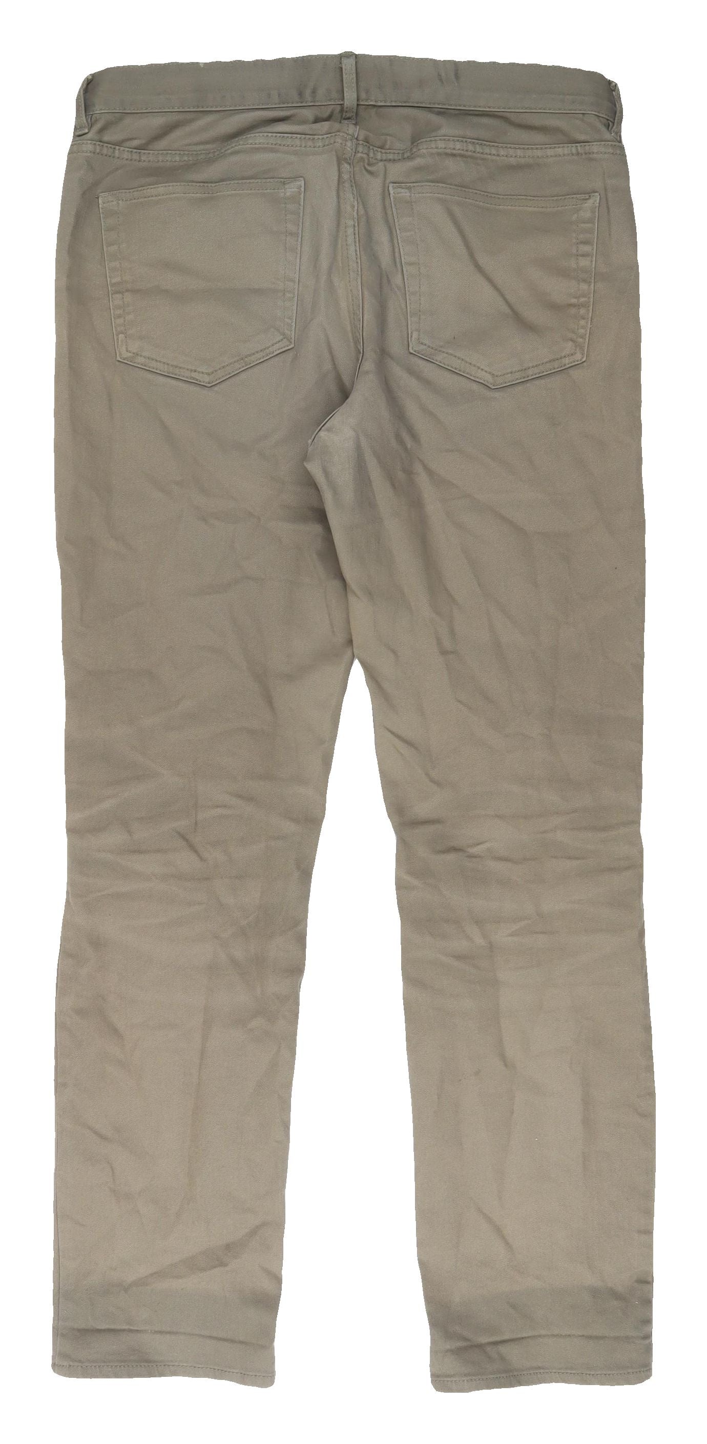 H&M Men's Beige Regular Fit Straight Jeans, Size L