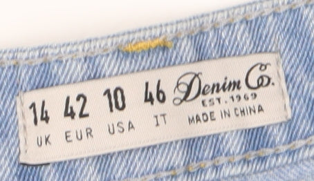 Denim Co. Women's Blue Cut-Off Denim Shorts Size 14