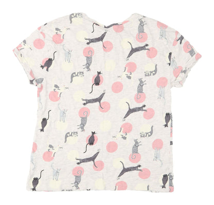 Marks and Spencer Women's Cat Print Pyjama Top S