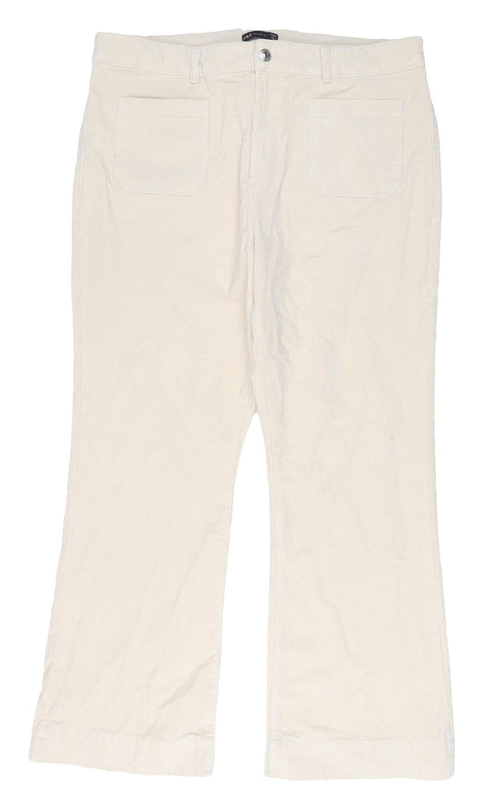 Womens UK Size 20 Marks and Spencer Regular Fit Casual Ivory Trousers