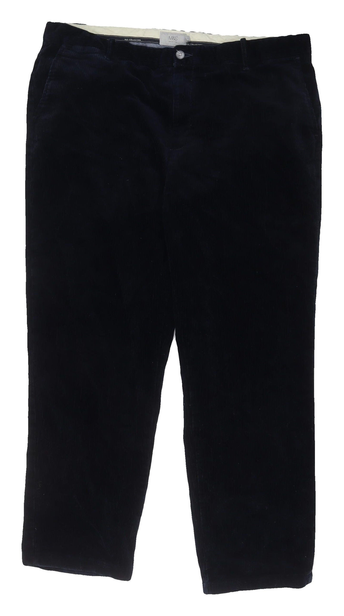 Marks and Spencer Men's Blue Corduroy Trousers - Size 42