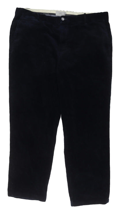 Marks and Spencer Men's Blue Corduroy Trousers - Size 42