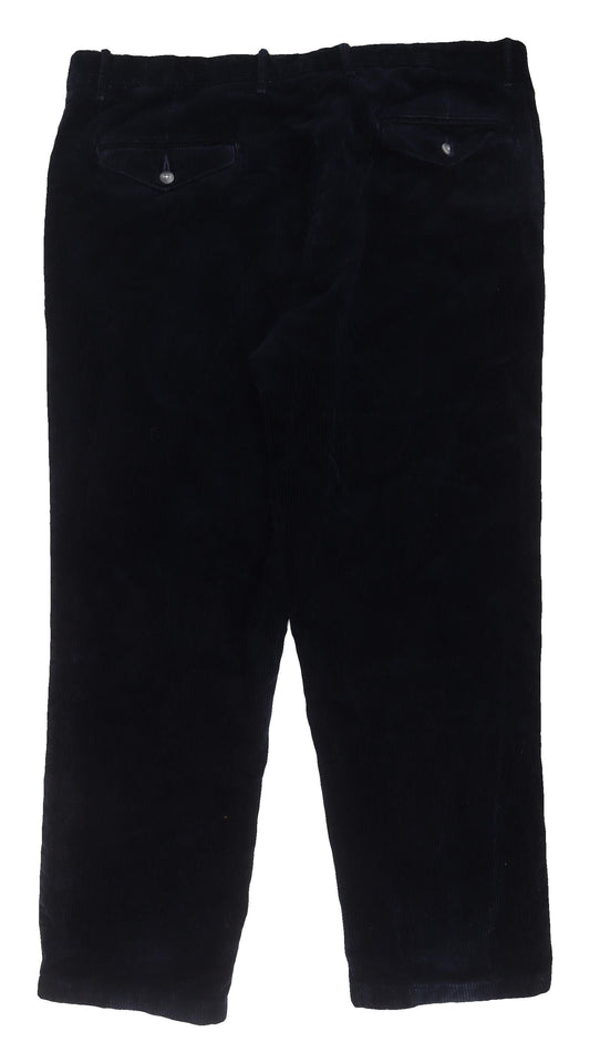 Marks and Spencer Men's Blue Corduroy Trousers - Size 42